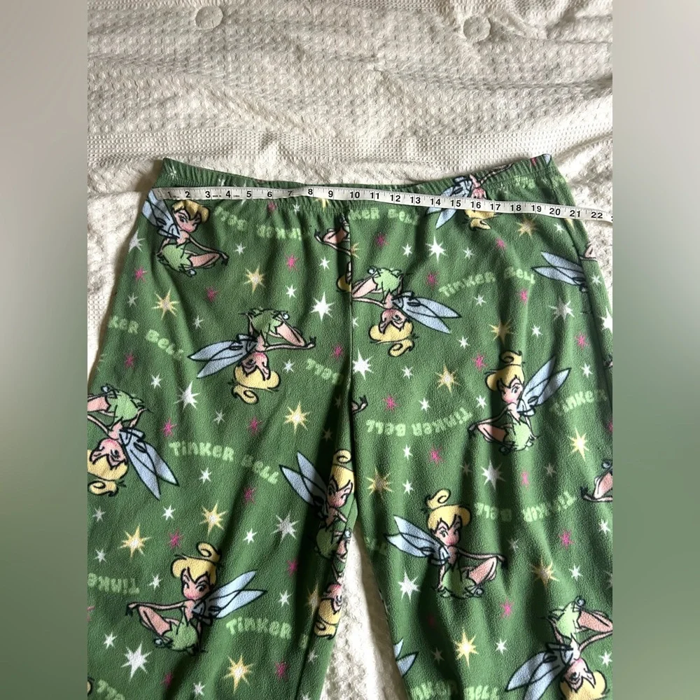 Disney Tinkerbell Pajama Pants Womens 2X Green Fleece Sleepwear - Picture 5 of 8